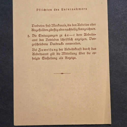 1935-third-reich-nazi-german-booklet-labor-book-instructions-w-swastika-eagle-cover-03-3939281d 1935 Third Reich Nazi German Booklet – Labor Book Instructions w Swastika Eagle Cover
