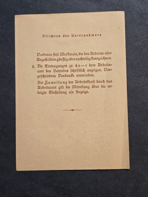 1935-third-reich-nazi-german-booklet-labor-book-instructions-w-swastika-eagle-cover-03-3939281d 1935 Third Reich Nazi German Booklet – Labor Book Instructions w Swastika Eagle Cover