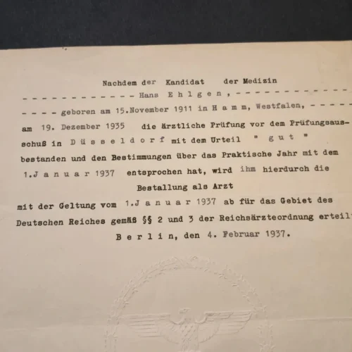 1937-german-third-reich-doctors-certificate-physician-document-berlin-embossed-swastika-ea-02-3b9bfed1 1937 German Third Reich Doctors Certificate Physician Document Berlin Embossed swastika Eagle Stamp