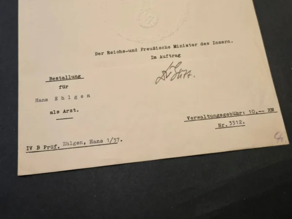 1937-german-third-reich-doctors-certificate-physician-document-berlin-embossed-swastika-ea-03-cc6547e2 1937 German Third Reich Doctors Certificate Physician Document Berlin Embossed swastika Eagle Stamp