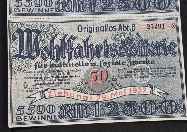 1937-german-third-reich-lotterie-lottery-tickets-pair-cultural-and-social-relief-copies-02-91289764 1937 German Third Reich Lotterie Lottery Tickets Pair Cultural & Social Relief COPIES