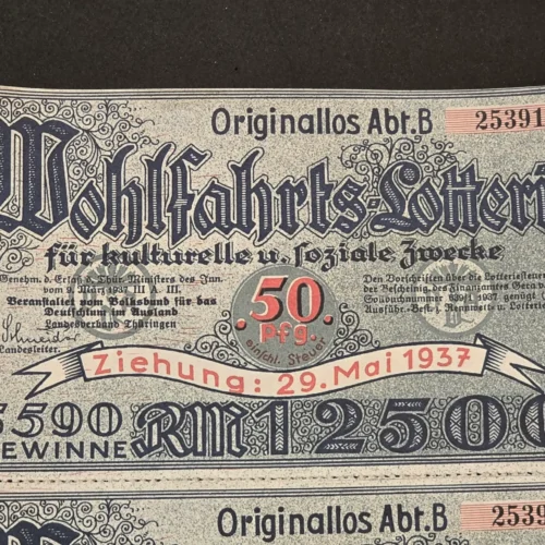 1937-german-third-reich-lotterie-lottery-tickets-pair-cultural-and-social-relief-copies-03-a26d285d 1937 German Third Reich Lotterie Lottery Tickets Pair Cultural & Social Relief COPIES
