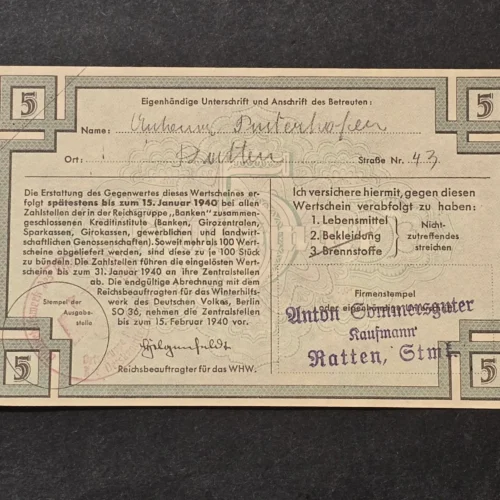 1940-german-third-reich-steel-helmet-soldier-notgeld-currency-note-02-36ff1a7c 1940 German Third Reich Steel Helmet Soldier Notgeld Currency Note
