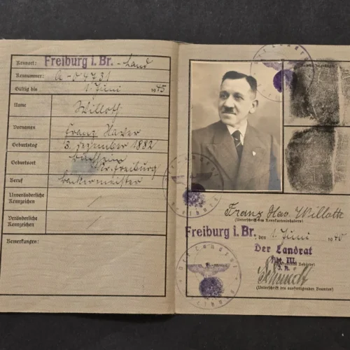 1945-freiburg-german-kennkarte-id-booklet-photo-fingerprints-occupation-era-03-8f74763a 1945 Freiburg German Kennkarte ID Booklet Photo Fingerprints Occupation Era