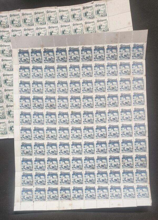 20240520_163747.jpg Feldpost Stamp Sheets x 3 WW2 Nazi German Third Reich Soldiers Mail