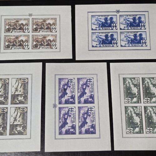 20241107_193645.jpg Wapen Waffen SS Feldpost Stamp Sheets MNH WW2 Nazi German Third Reich Postal