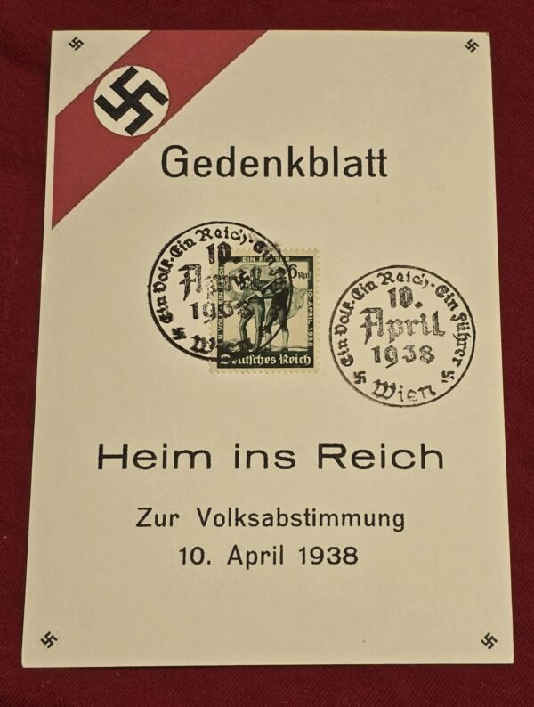 20241116_182232.jpg April 10 1938 National Socialist Voting Day Postcard w Special Cancels WW2 Nazi German Third Reich Postal