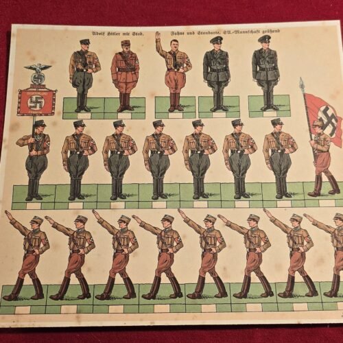 20241121_174227.jpg Adolf Hitler w SS & SA Soldiers Flags Cutout Toy Soldiers WW2 Nazi German Third Reich NSDAP