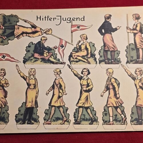 20241121_174255.jpg HJ Hitler Youth BDM Girls Cutout Toy Soldiers sheet WW2 Nazi German Third Reich NSDAP