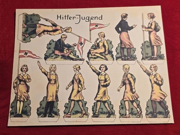 20241121_174255.jpg HJ Hitler Youth BDM Girls Cutout Toy Soldiers sheet WW2 Nazi German Third Reich NSDAP