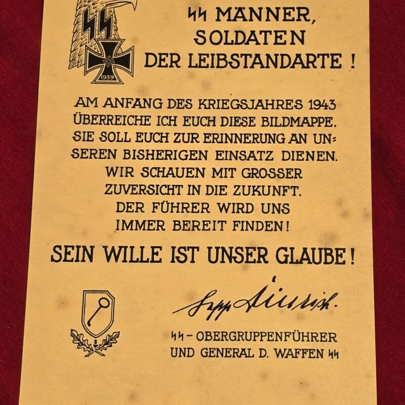 20241123_111237.jpg SS Leibstandarte LSSAH Document WW2 Nazi German Third Reich