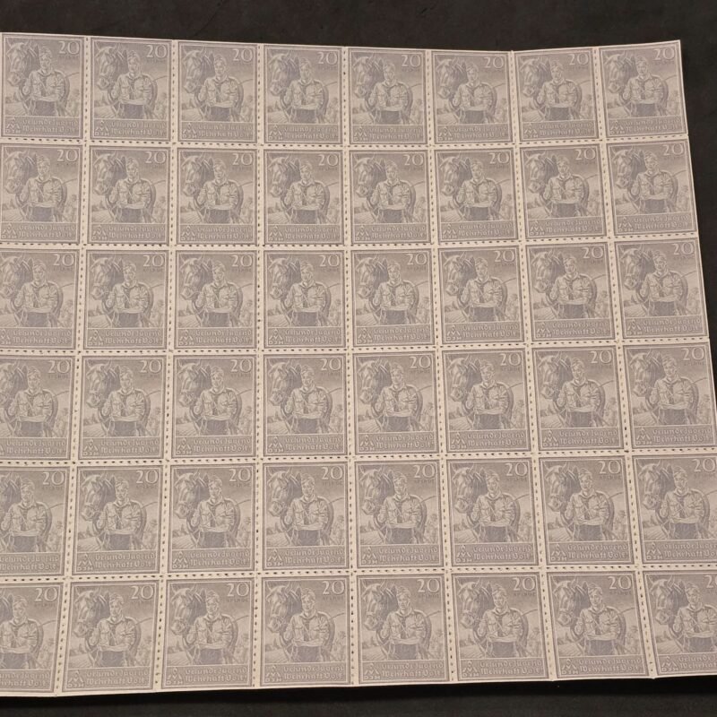 20241202_165105.jpg Hitler Youth HJ DJ Camp Stamp Sheet MNH WW2 Nazi German Third Reich