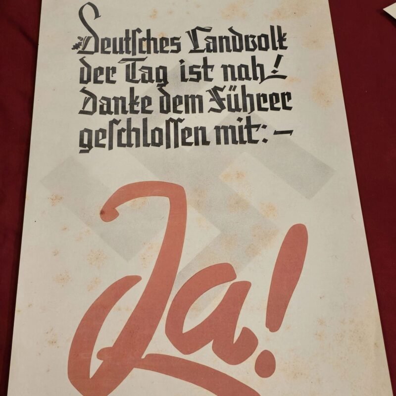 20241212_195135.jpg Adolf Hitler Election Poster JA! WW2 Nazi German Third Reich Propaganda Print