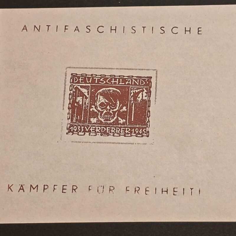 20241221_174743.jpg Adolf Hitler ANTIFA Antifaschistische Anti Fascist Souvenir Stamp Sheet