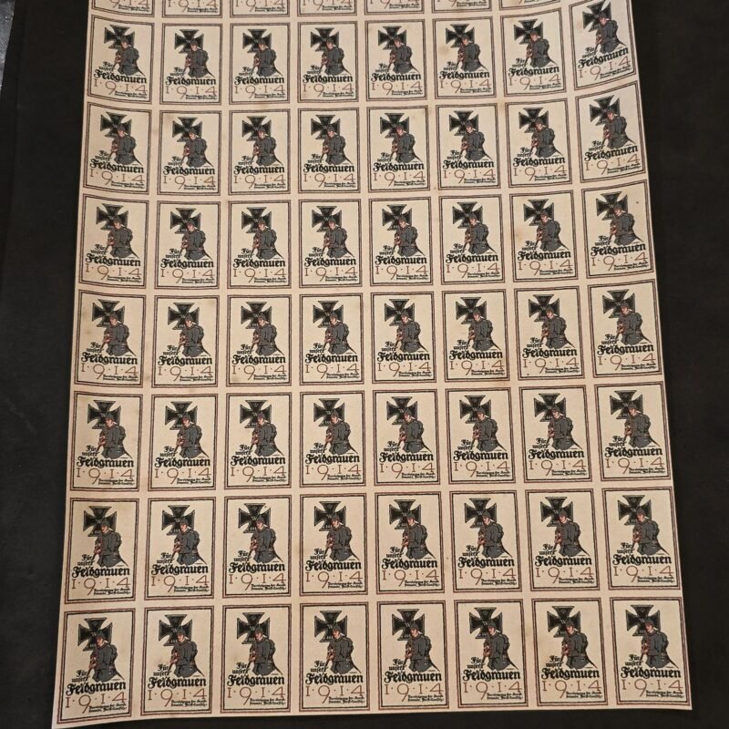 20250107_182859.jpg 1914 Imperial German Soldiers Stamp Sheet w Iron Cross WW1 WWI