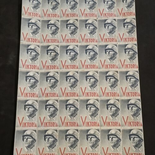 20250108_153945 VIKTORIA Steel Helmet Soldier Propaganda Stamp Sheet WW2 Nazi German Third Reich Military