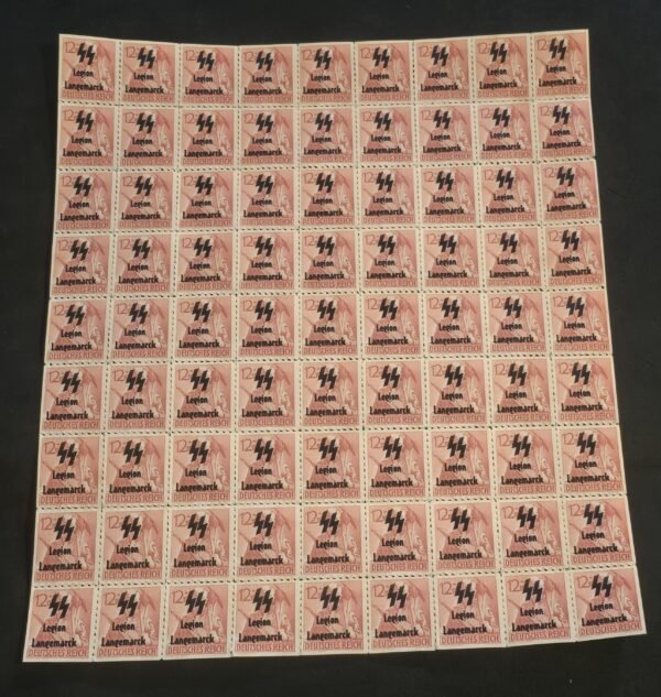 20250115_135139 SS Legion Langemarck Overprint RAD Stamp Sheet MNH WW2 Nazi German NSDAP Third Reich