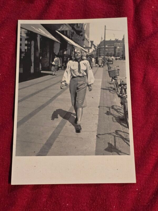 20250115_172453 DNSAP Girl Nazi Danmark Denmark Postcard WW2 National Socialist Propaganda