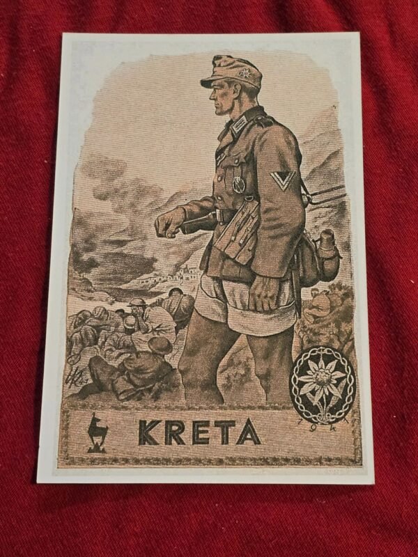 20250115_172722.jpg KRETA Mountain Climber w Edelweiss Postcard WW2 Nazi German Third Reich