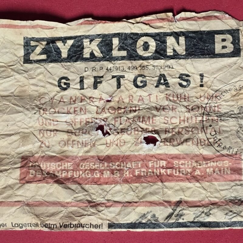 20250212_184940.jpg ZYKLON B GIFTGAS! Can Canister Label WW2 Nazi Germany Jewish Holocaust