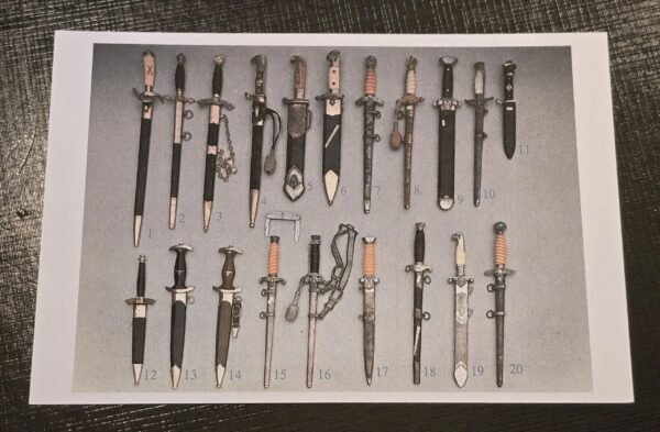 20250213_130138.jpg WW2 German SS SA Police Army Luftwaffe RAD Hitler Youth Dagger Knife Sword Postcard