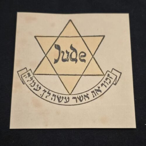 20250214_164708-133376a.jpg JUDE Star of David Jewish Large size stamp label WW2 German Third Reich Holocaust Ghetto Getto Vignette MNH