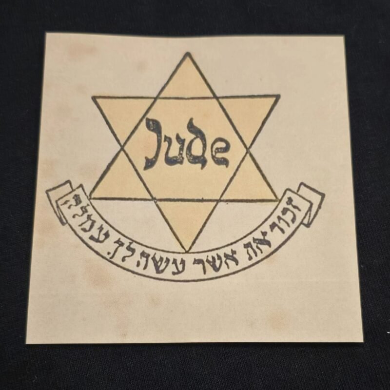 20250214_164708-133376a.jpg JUDE Star of David Jewish Large size stamp label WW2 German Third Reich Holocaust Ghetto Getto Vignette MNH