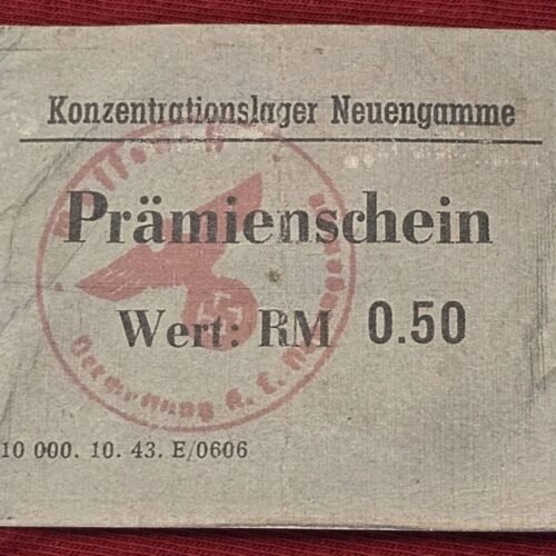 20250216_175157.jpg WW2 German SS Officers Concentration Camp Neuengamme Currency Note .50 Reichsmark