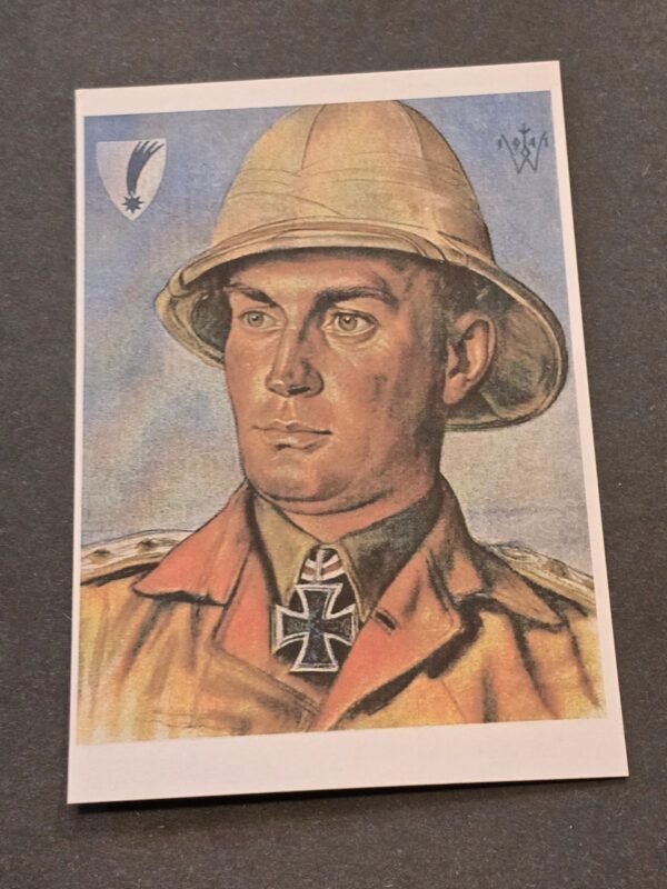 20250216_183414.jpg DAK AFRIKA KORPS KNIGHTS CROSS HOLDER PITH HELM Third Reich Nazi German Postcard