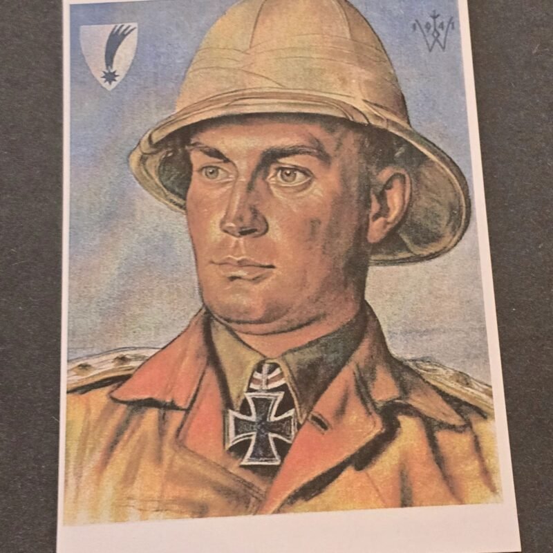 20250216_183414.jpg DAK AFRIKA KORPS KNIGHTS CROSS HOLDER PITH HELM Third Reich Nazi German Postcard