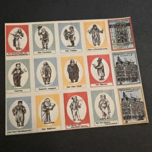 20250219_190147.jpg Jewish Anti Semitic JUDE Propaganda Stamp Sheet Labels MNH WW2 NSDAP Nazi German