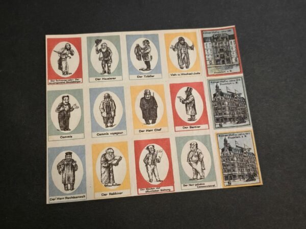 20250219_190147.jpg Jewish Anti Semitic JUDE Propaganda Stamp Sheet Labels MNH WW2 NSDAP Nazi German
