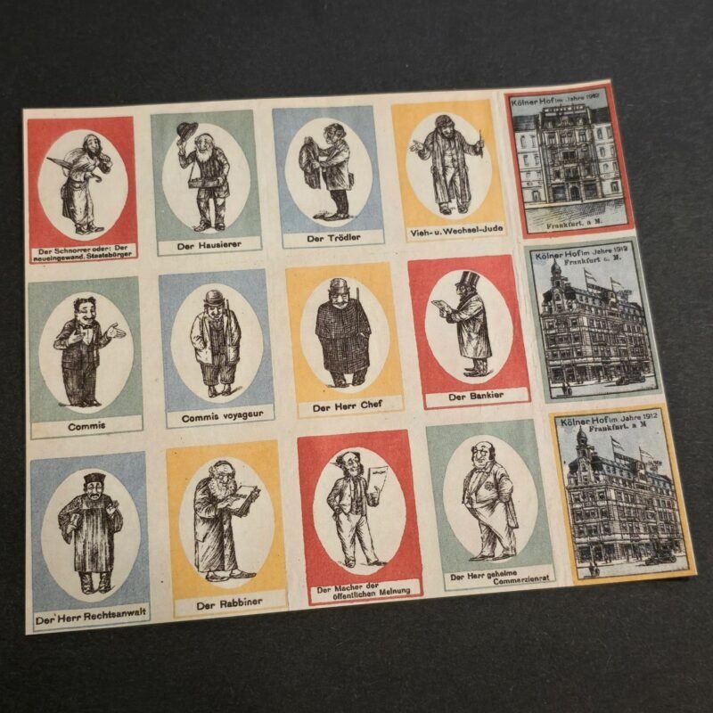 20250219_190147.jpg Jewish Anti Semitic JUDE Propaganda Stamp Sheet Labels MNH WW2 NSDAP Nazi German