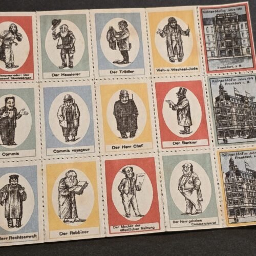 20250219_190223.jpg Jewish Anti Semitic JUDE Propaganda Stamp Sheet Labels MNH Perf WW2 NSDAP Nazi German