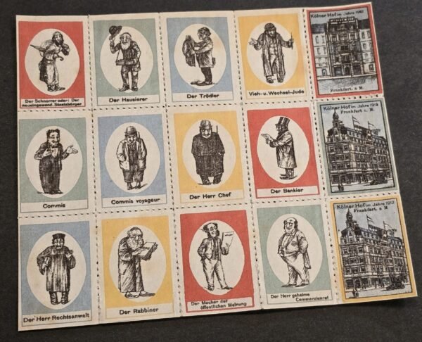 20250219_190223.jpg Jewish Anti Semitic JUDE Propaganda Stamp Sheet Labels MNH Perf WW2 NSDAP Nazi German