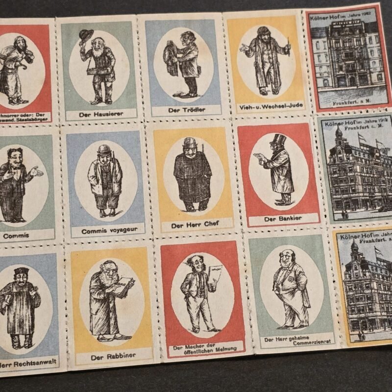 20250219_190223.jpg Jewish Anti Semitic JUDE Propaganda Stamp Sheet Labels MNH Perf WW2 NSDAP Nazi German