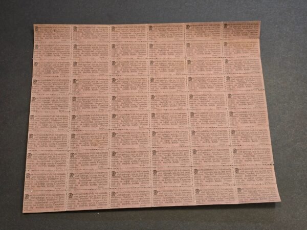 20250219_190414.jpg WW2 Nazi German Third Reich Anti-Semitic Jewish Propaganda Stamp Sheet of 60 w Goethe quote