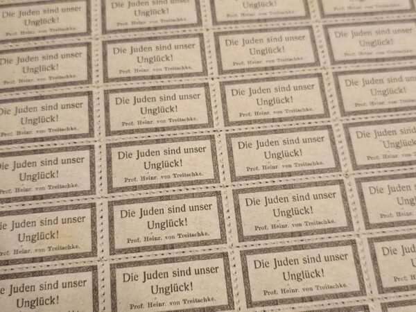 20250219_190441.jpg The Jews are our misfortune! WW2 Nazi German Third Reich Anti-Semitic Jewish Propaganda Stamp Sheet of 60