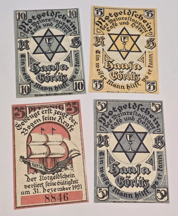 20250225_134014.jpg WWII Nazi Germany Jewish Notgeld Banknotes – Judaica / Hansa Görlitz Set