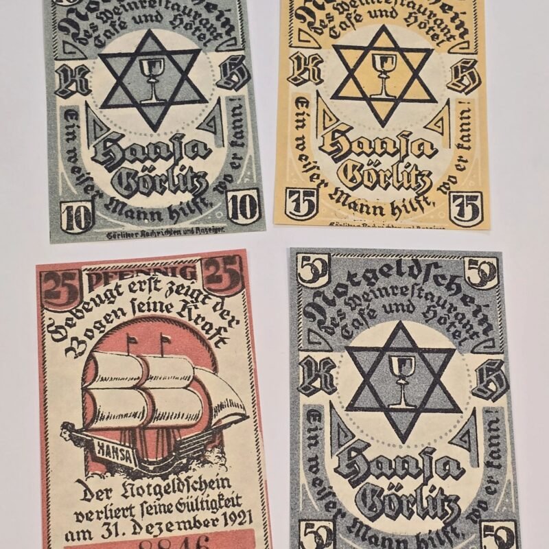 20250225_134014.jpg WWII Nazi Germany Jewish Notgeld Banknotes – Judaica / Hansa Görlitz Set