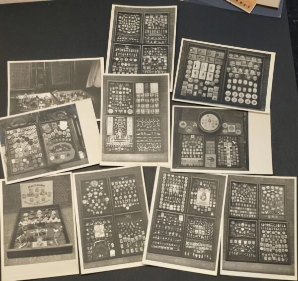 20250306_145048.jpg WHW Winter Help Trinkets Tinnies Pins Badges Postcard Set WW2 Nazi German Third Reich Winterhilfswerk
