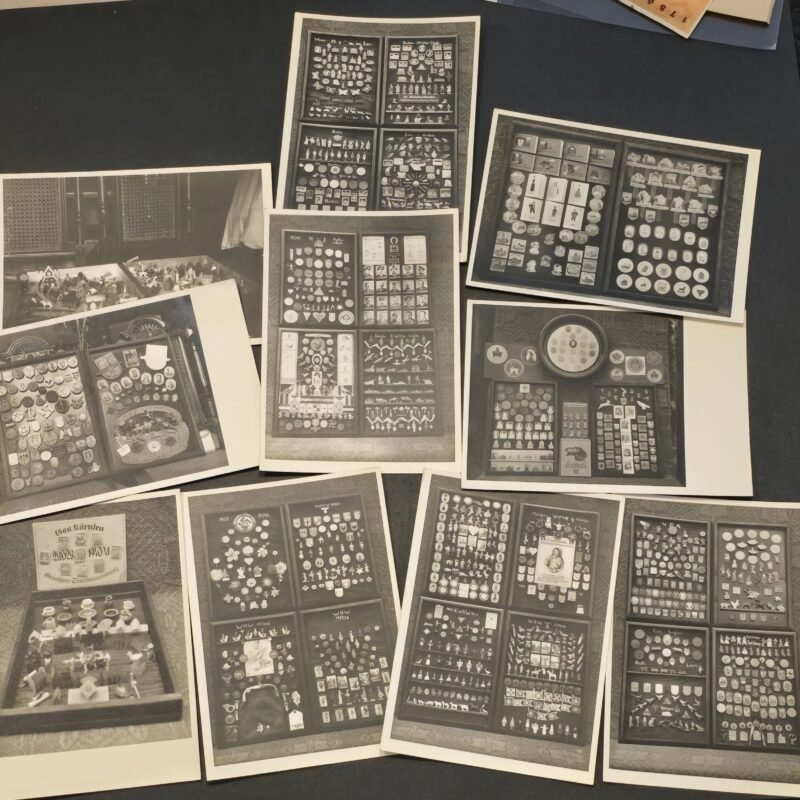 20250306_145048.jpg WHW Winter Help Trinkets Tinnies Pins Badges Postcard Set WW2 Nazi German Third Reich Winterhilfswerk