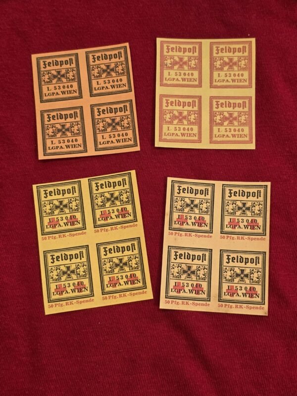 20250311_170852.jpg Feldpost Stamp Blocks x 4 16 stamps WW2 Nazi German Third Reich NSDAP