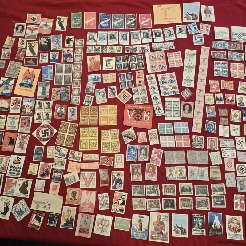 20250311_183439.jpg 100 pieces Nazi German Third Reich Stamps Propaganda labels Mixed Random Lot