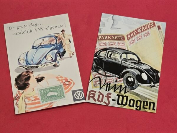 20250426_150048 WWII German Volkswagen VW KdF Wagen Third Reich Advertising Postcards
