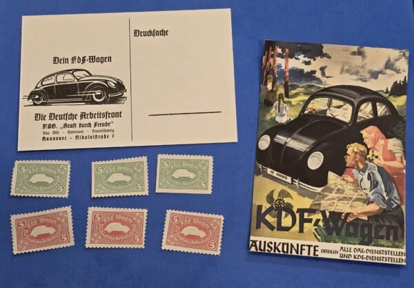 20250426_150446 WWII German Volkswagen KdF Wagen Postcards & Savings Stamps VW Set