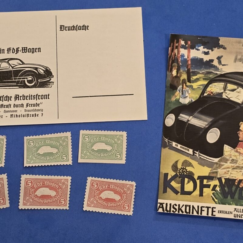 WWII German Volkswagen KdF Wagen Postcards & Savings Stamps VW Set