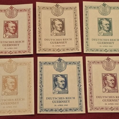 Adolf Hitler Deutsches Reich Guernsey Birthday Stamp Sheets x 6