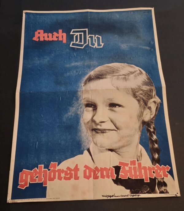 20250608_142303.jpg Afolg Hitler BDM Girl Poster WW2 Nazi German NSDAP Third Reich Print