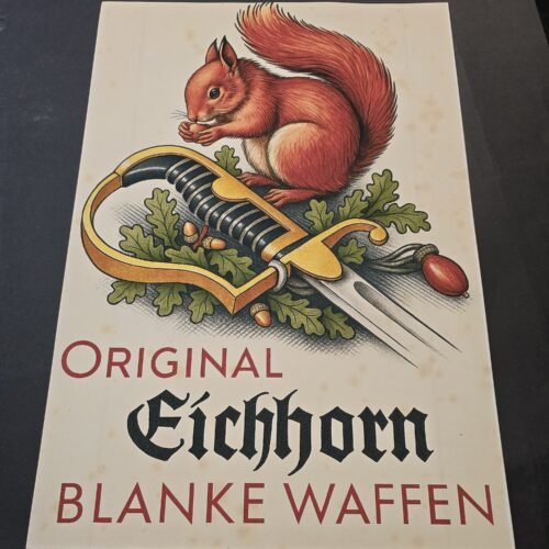 WW2 German Carl Eickhorn Squirrel Dagger Sword Knife Maker Poster